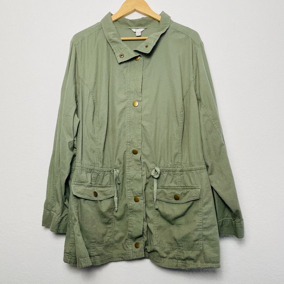 EST. 1946 Jackets & Blazers - Olive Green Utility Jacket Adjustable Waistm C1329